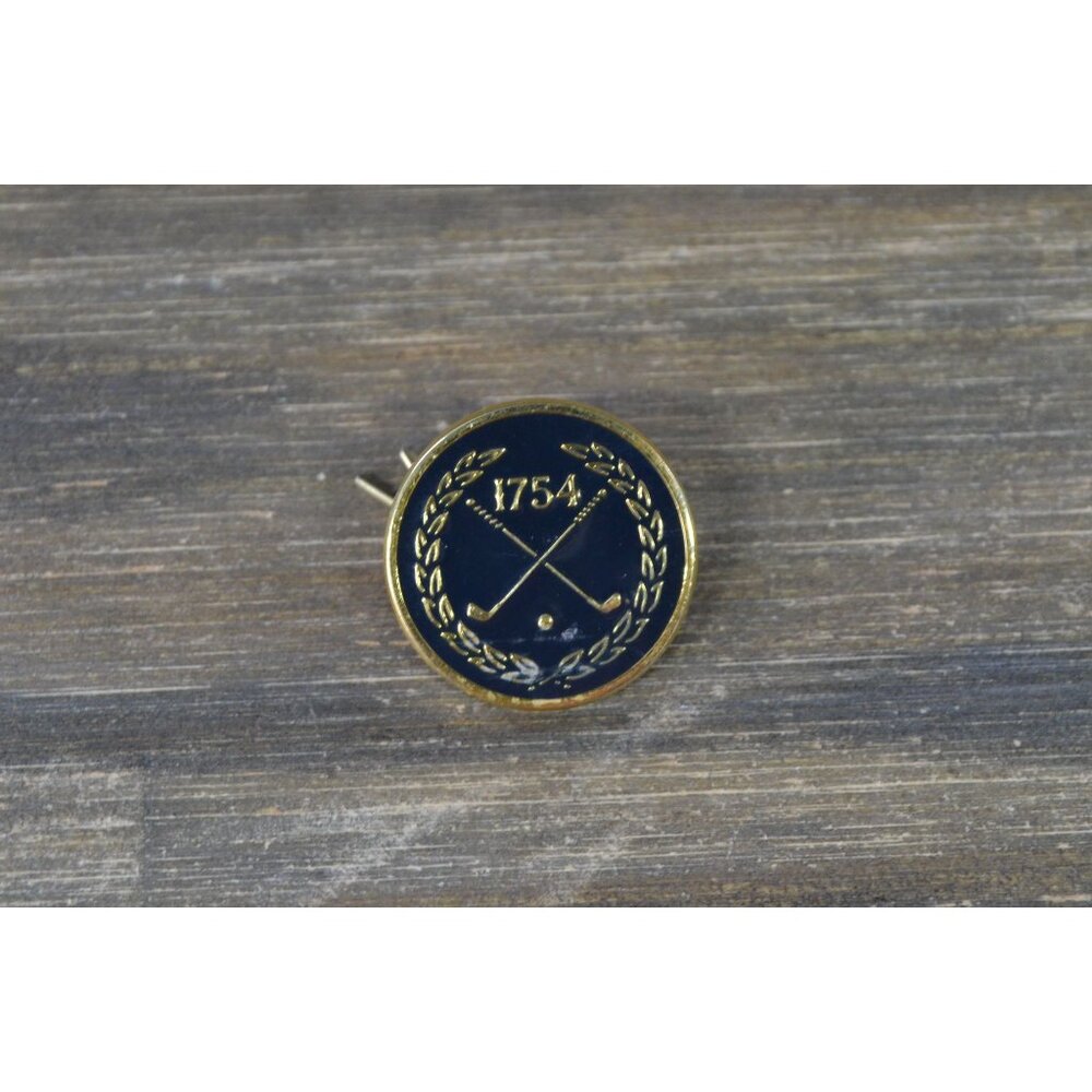 Holland & Sherry England Golf Society 1754 Commemoration Gold Tone Enamel Button